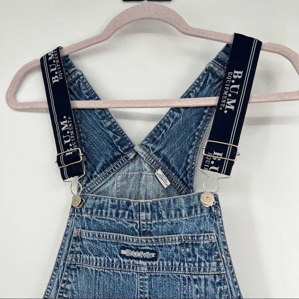 Vintage 1990 Y2K Bum Equipment denim overalls jean authentic woman size small
